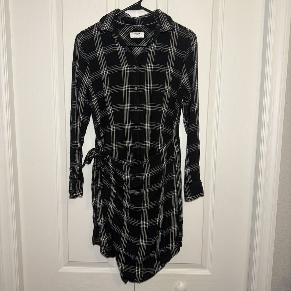UNTUCKIT Women's Plaid Tessa Wrap Shirt Dress Long Sleeve Sz 6